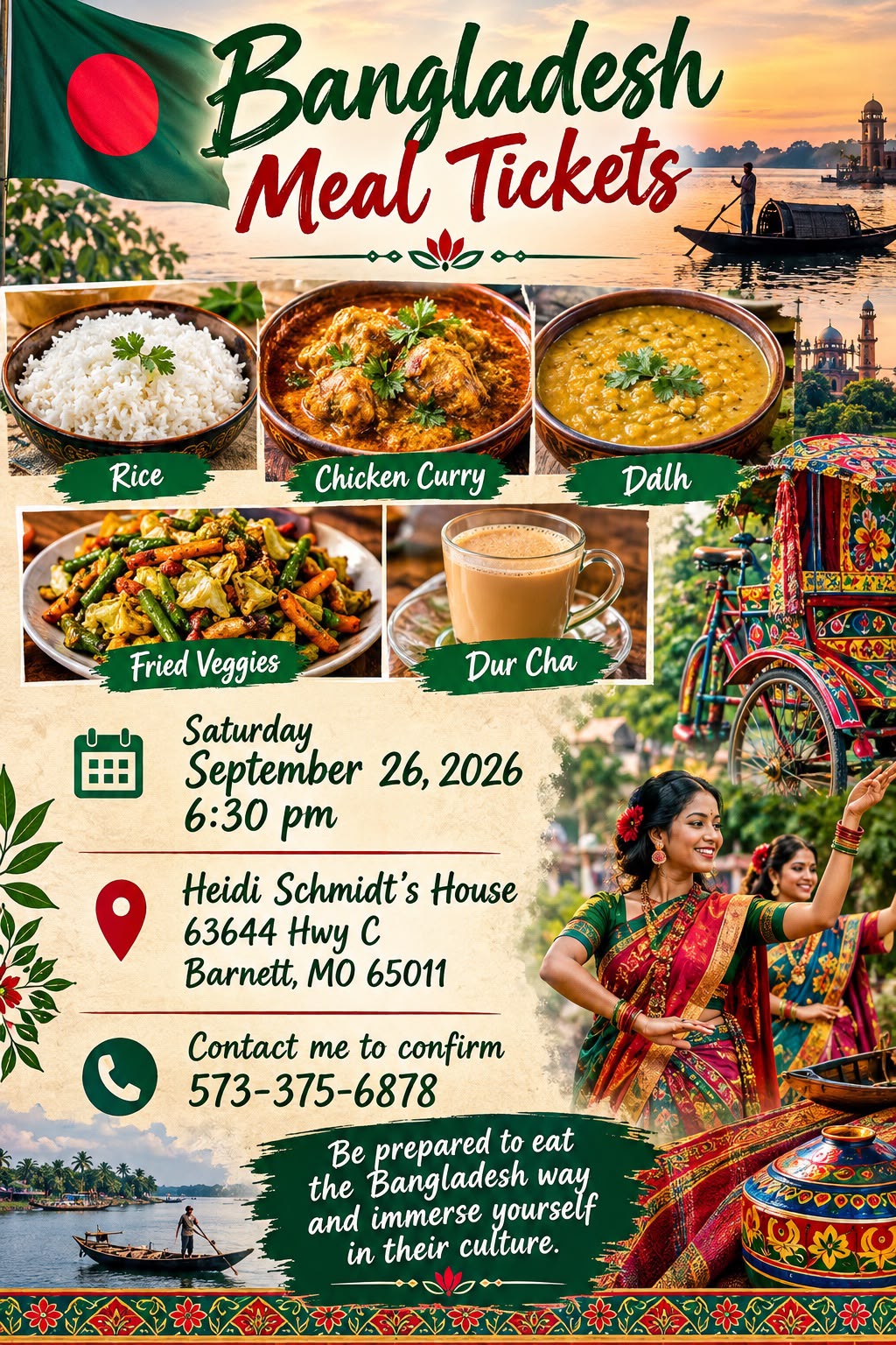 Bangladesh Meal tickets 5 thru 10